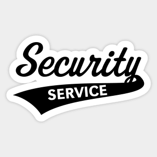 Security Service Lettering (Team / Black) Sticker